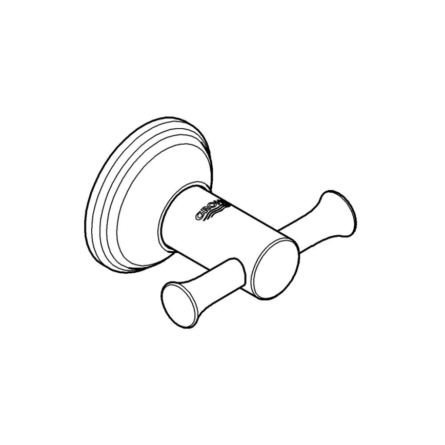 GROHE 40656001 - Crochet pour peignoir ESSENTIALS AUTHENTIC chromé brillant