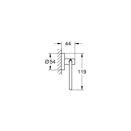 GROHE 40689GL1 - Porte-papier toilette ESSENTIALS doré