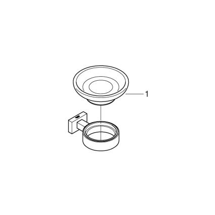 GROHE 40754001 - ESSENTIALS CUBE Seifenschale, glänzender Chrom