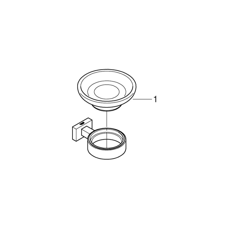 GROHE 40754001 - ESSENTIALS CUBE Seifenschale, glänzender Chrom