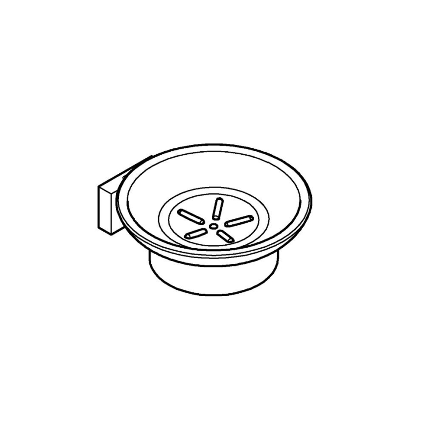 GROHE 40754001 - Portasapone ESSENTIALS CUBE cromo lucido