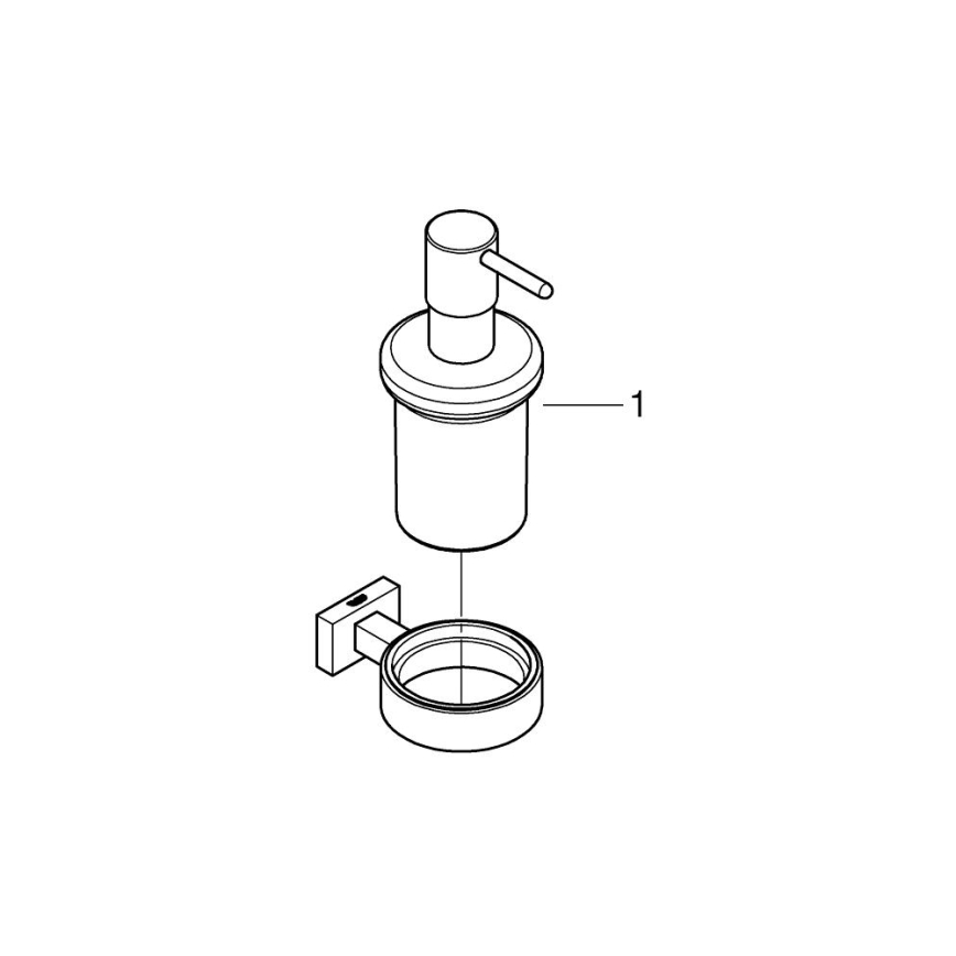 GROHE 40756001 - Distributeur de savon liquide ESSENTIALS CUBE 160 ml chrome poli
