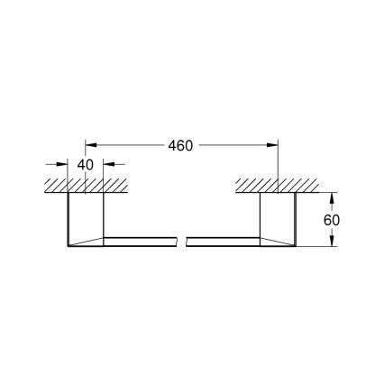 GROHE 40767000 - Porte-serviettes SELECTION CUBE 500 mm chrome poli