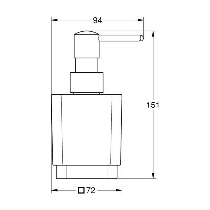 GROHE 40805000 - Dispenser per sapone liquido SELECTION CUBE 300 ml cromo lucido