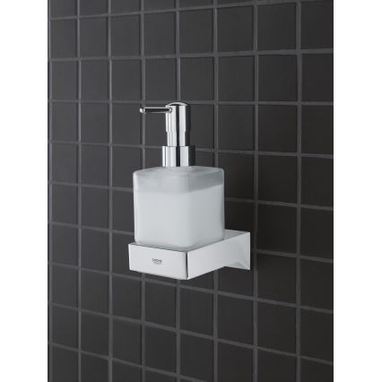 GROHE 40805000 - Flüssigseifenspender SELECTION CUBE 300 ml, glänzender Chrom
