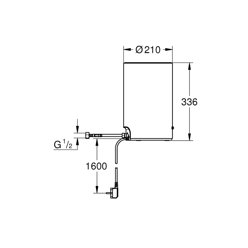 GROHE 40830001 - Serbatoio RED 3 litri, cromo lucido