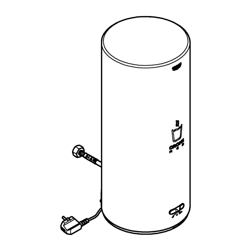 GROHE 40831001 - Serbatoio RED 7 l in acciaio inox