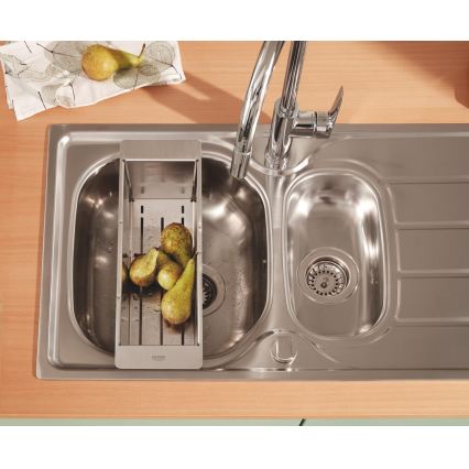 GROHE 40852SD0 - Multifunktionaler Abtropfkorb 450 × 150 × 100 mm, Edelstahl