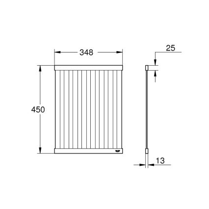 GROHE 40856SD0 - Égouttoir 450 × 348 mm inox brossé