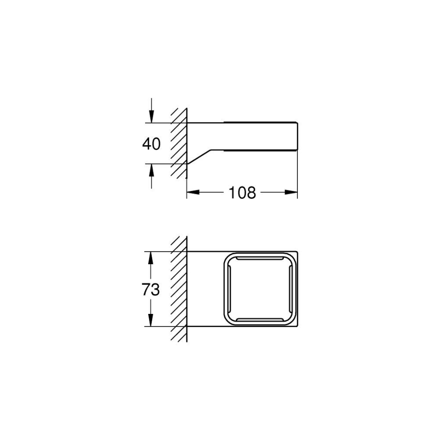 GROHE 40865000 - Support SELECTION CUBE chrome brillant