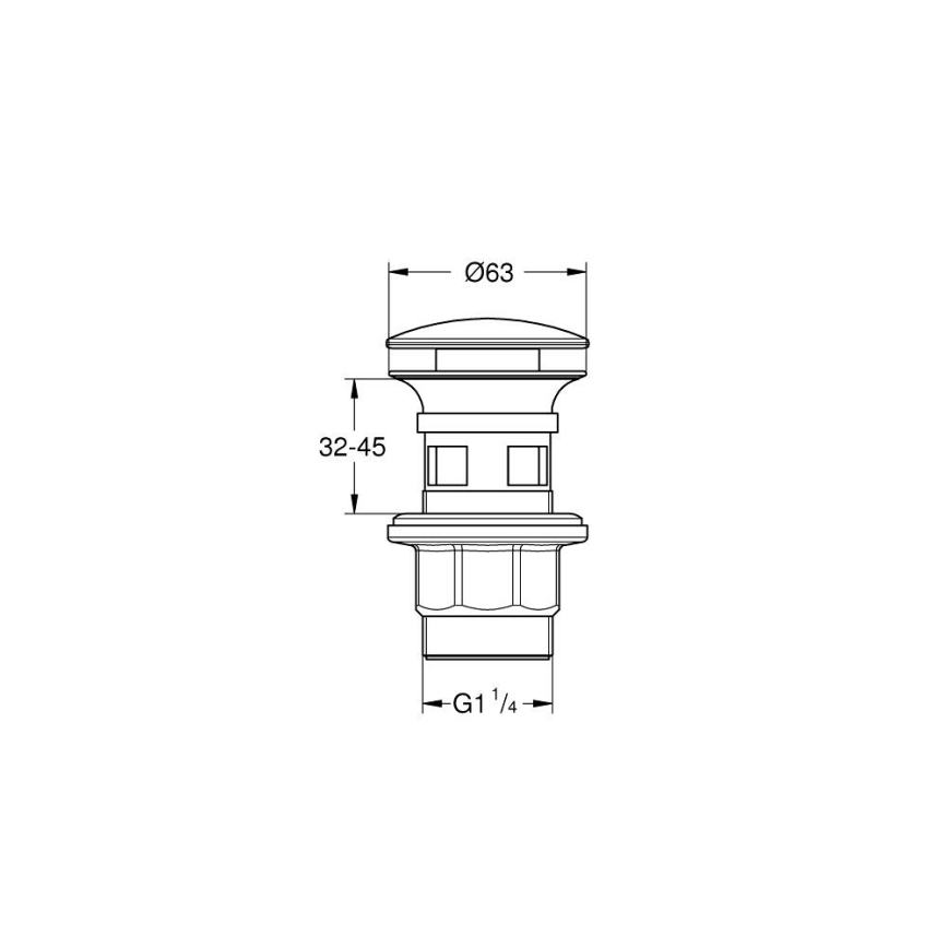 GROHE 40869000 - Ablaufgarnitur Ø 63 mm, glänzender Chrom