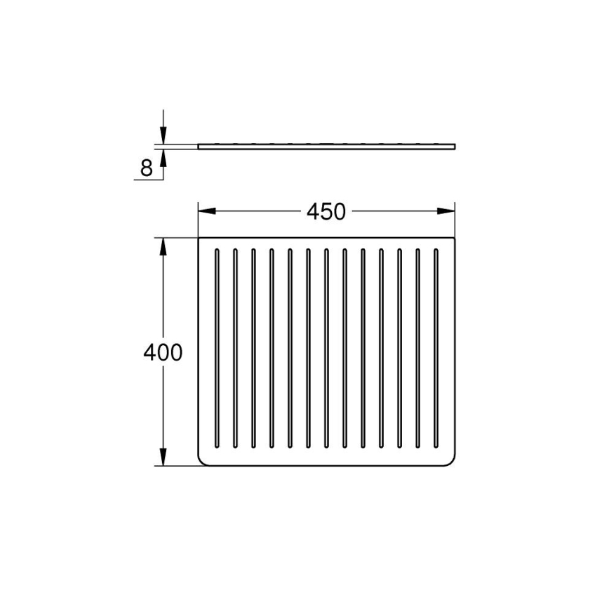 GROHE 40871K00 - Abtropfplatte 450 x 400 mm Keramik/schwarz