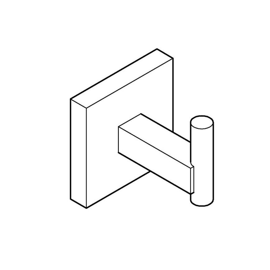 GROHE 40961000 - Bademantelhaken START CUBE, Chrom glänzend