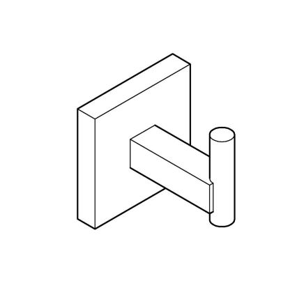 GROHE 40961DC0 - Bademantelhaken START CUBE, Edelstahl