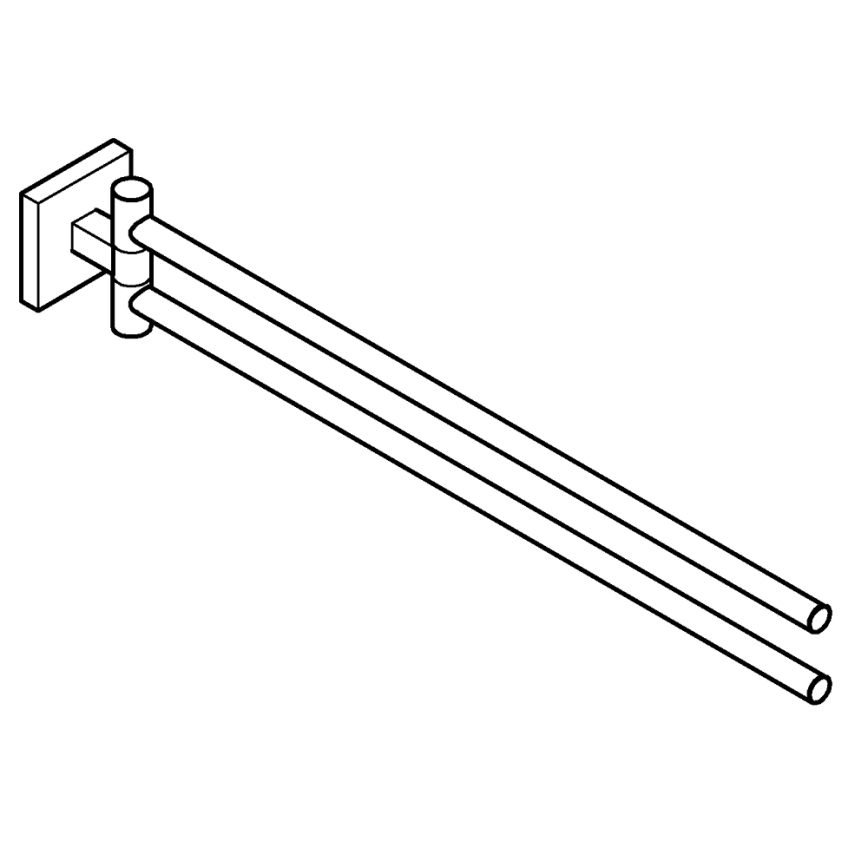 GROHE 40976DC0 - Porta asciugamani START CUBE 438 mm in acciaio inox