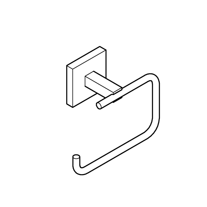 GROHE 409782430 - Support pour rouleau de papier toilette START CUBE noir