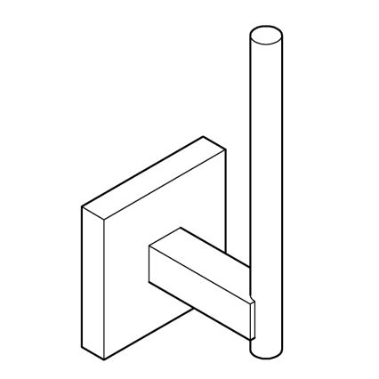 GROHE 40979000 - Porte-rouleau de rechange START, chromé brillant
