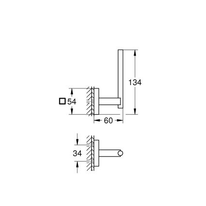 GROHE 40979000 - Porte-rouleau de rechange START, chromé brillant