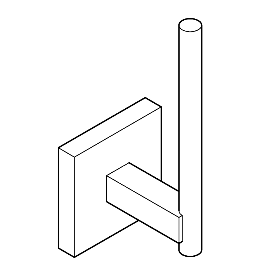 GROHE 40979DC0 - Porte-rouleau de réserve pour papier toilette START CUBE chrome brillant