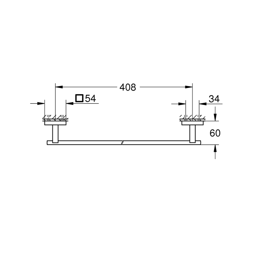 GROHE 40987000 - Porta asciugamani START CUBE 450 mm cromo lucido