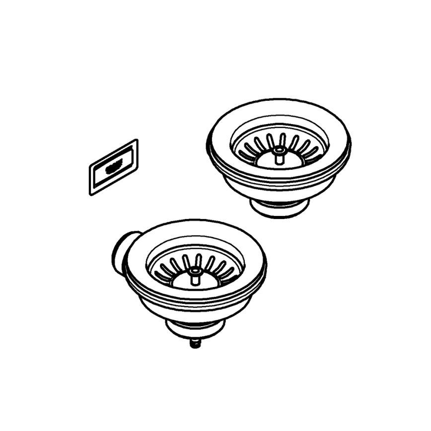 GROHE 40997DL0 - Ensemble d'accessoires de vidage en cuivre