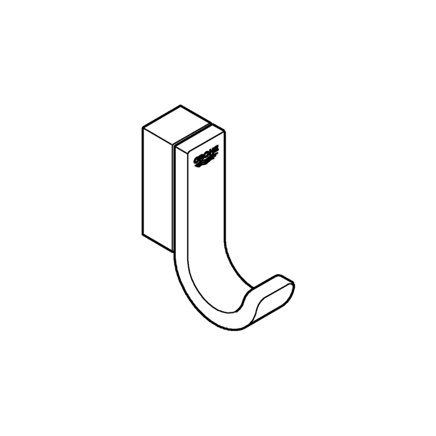 GROHE 41039DC0 - Crochet pour peignoir SELECTION en acier inoxydable
