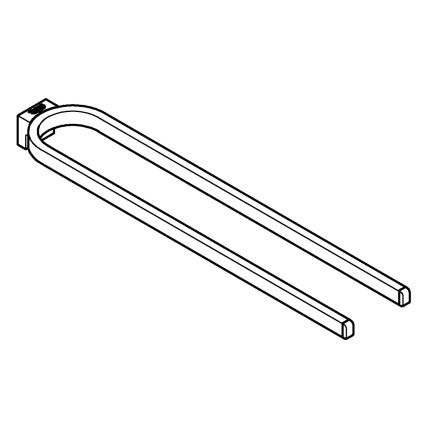 GROHE 41059000 - Porta asciugamani doppio SELECTION 411 mm, cromato lucido