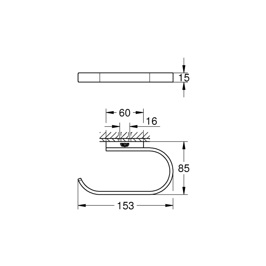 GROHE 41068DL0 - Support de papier toilette SELECTION en laiton