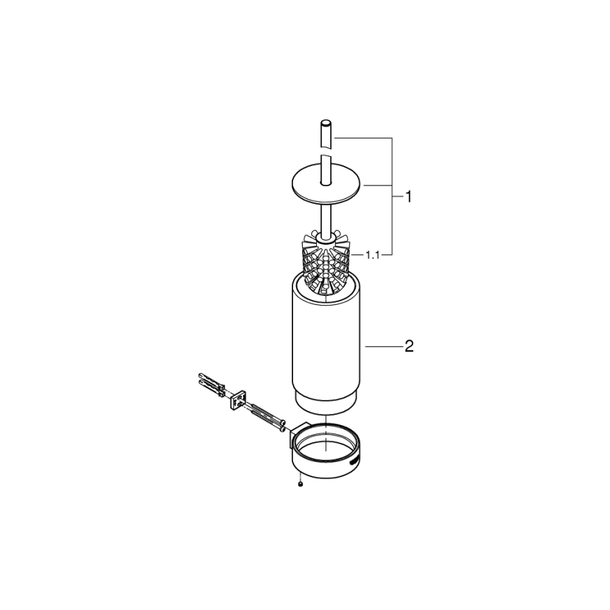 GROHE 41076GL0 - Set per la pulizia del WC SELECTION oro