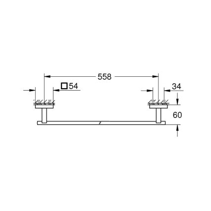 GROHE 41089DC0 - Handtuchhalter START CUBE 600 mm, Edelstahl