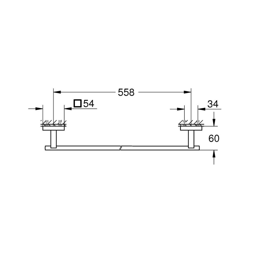 GROHE 41089DC0 - Handtuchhalter START CUBE 600 mm, Edelstahl