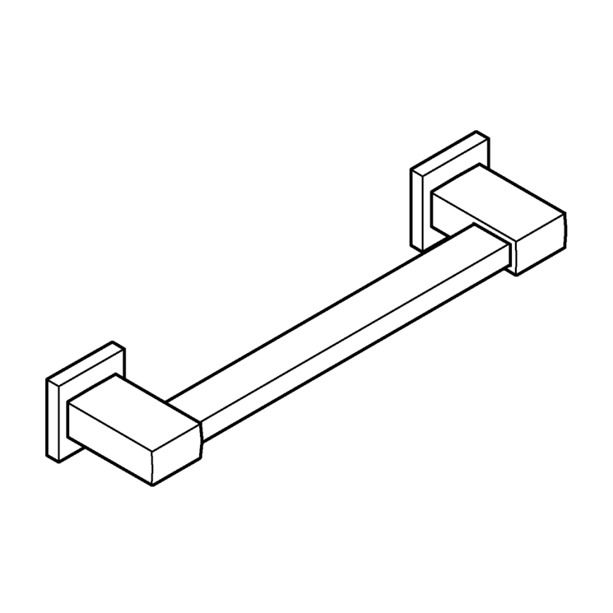 GROHE 410942430 - Poignée de baignoire START CUBE 354 mm noire
