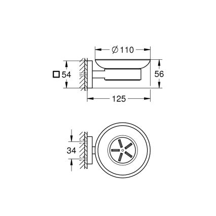 GROHE 410962430 - Seifenschale START CUBE 110 x 56 x 125 mm schwarz
