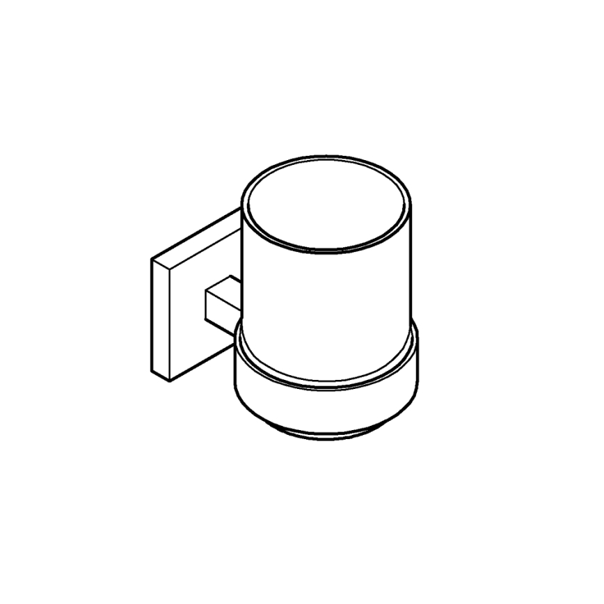 GROHE 41097000 - Bicchiere con portabicchiere, cromo lucido