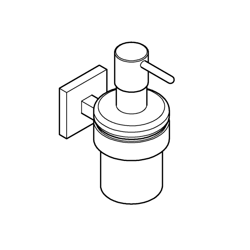 GROHE 41098000 - Dispenser per sapone liquido START CUBE 160 ml, cromo lucido