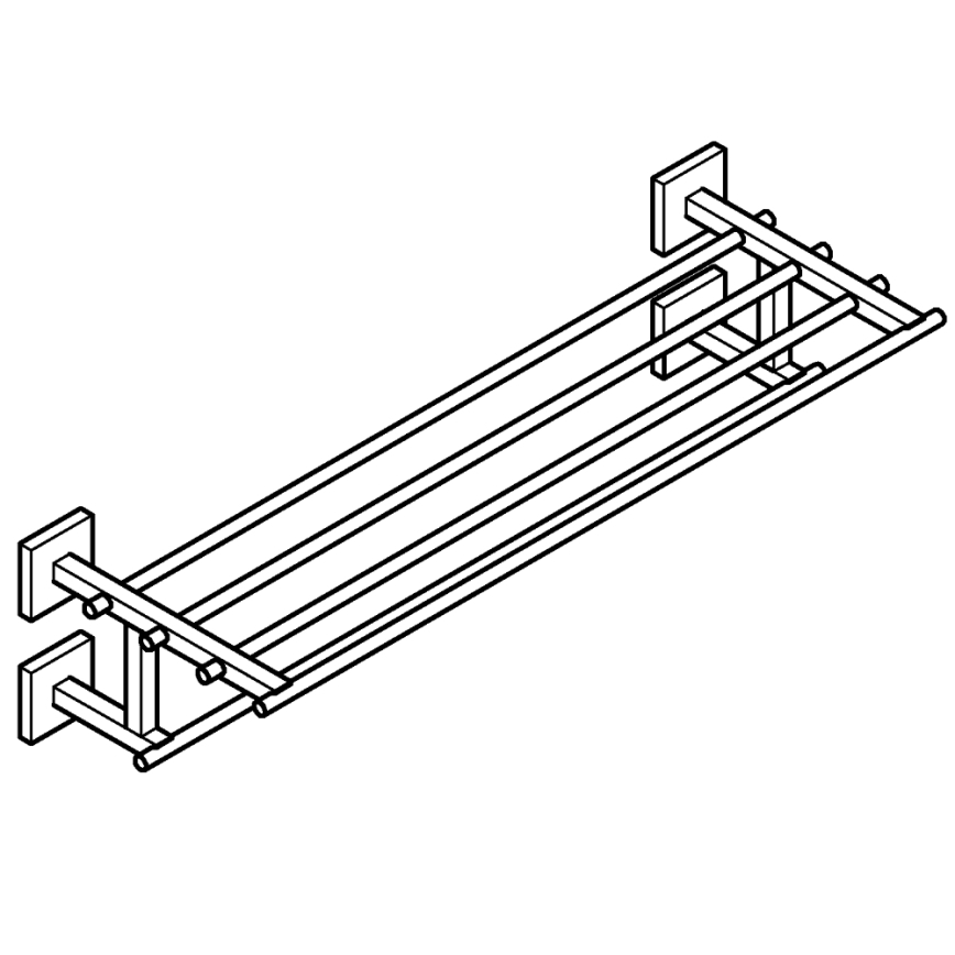 GROHE 41099000 - Porta asciugamani multiplo START CUBE 600 mm cromo lucido