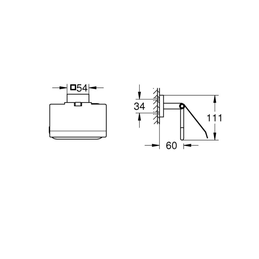 GROHE 411022430 - Toilettenpapierhalter START CUBE schwarz
