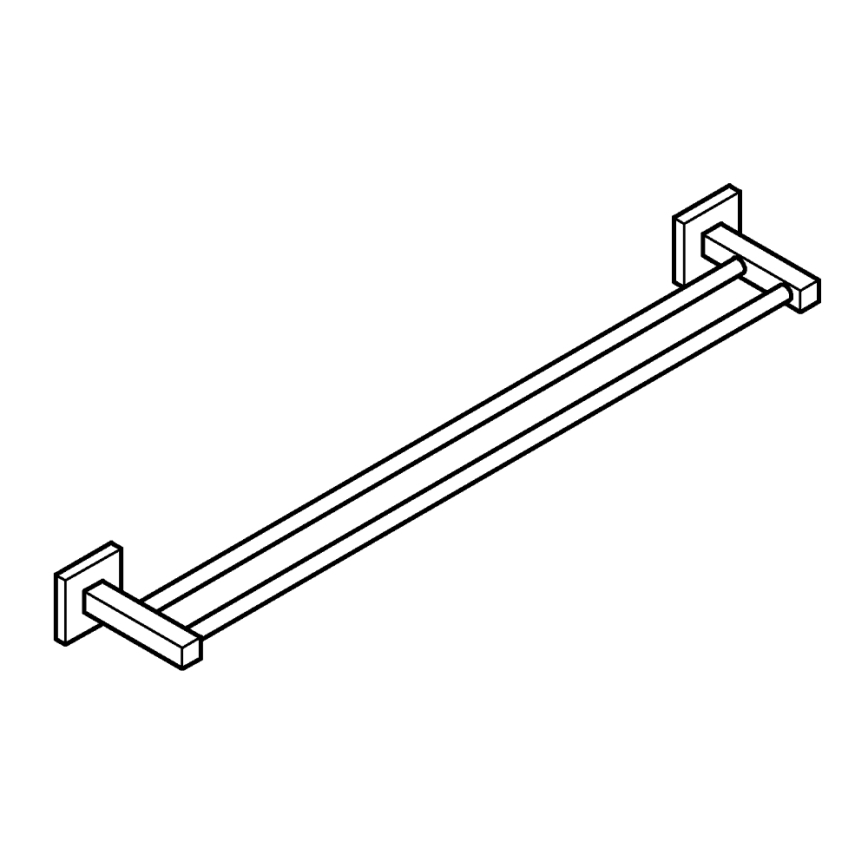 GROHE 41104000 - Porta asciugamani a due bracci START CUBE 654 mm cromo lucido