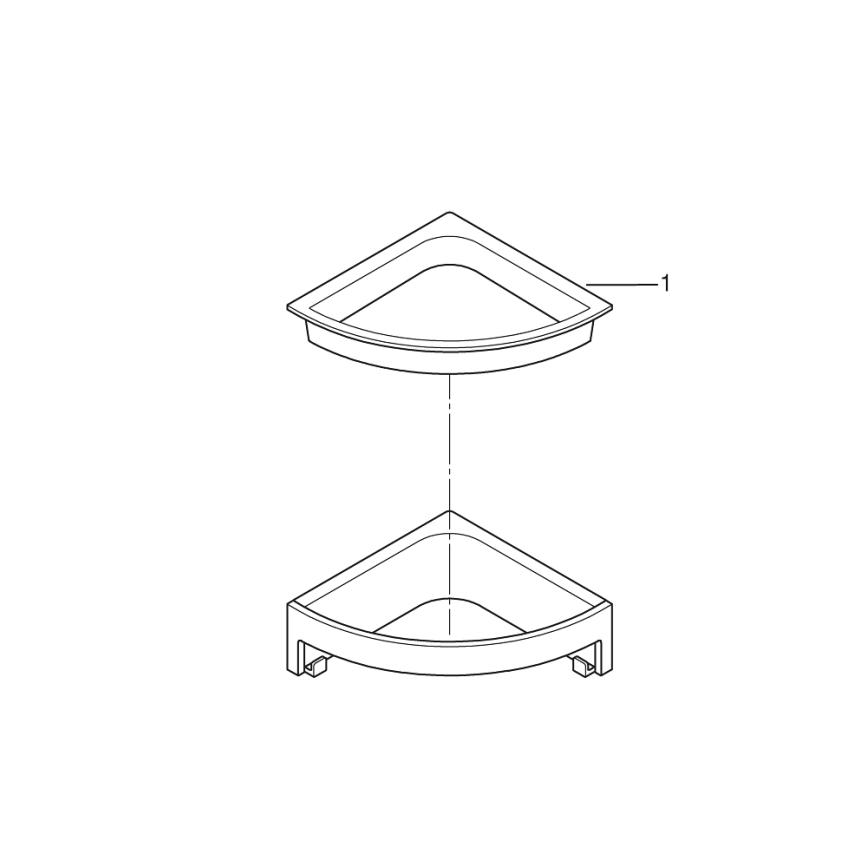 GROHE 411062430 - Eck-Duschablage ESSENTIALS 250 × 250 mm schwarz