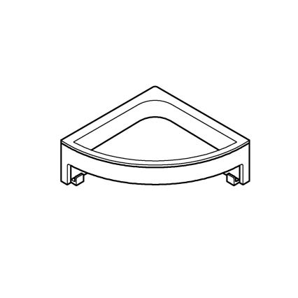 GROHE 411062430 - Mensola angolare per doccia ESSENTIALS 250 × 250 mm nera