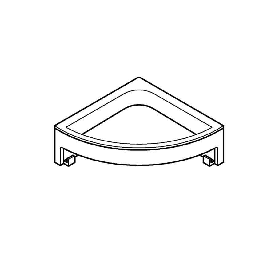 GROHE 411062430 - Mensola angolare per doccia ESSENTIALS 250 × 250 mm nera