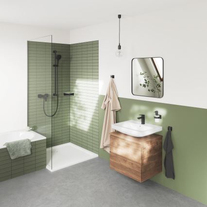 GROHE 411062430 - Mensola angolare per doccia ESSENTIALS 250 × 250 mm nera