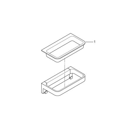 GROHE 41107DC0 - Mensola per doccia START CUBE 200 mm in acciaio inox