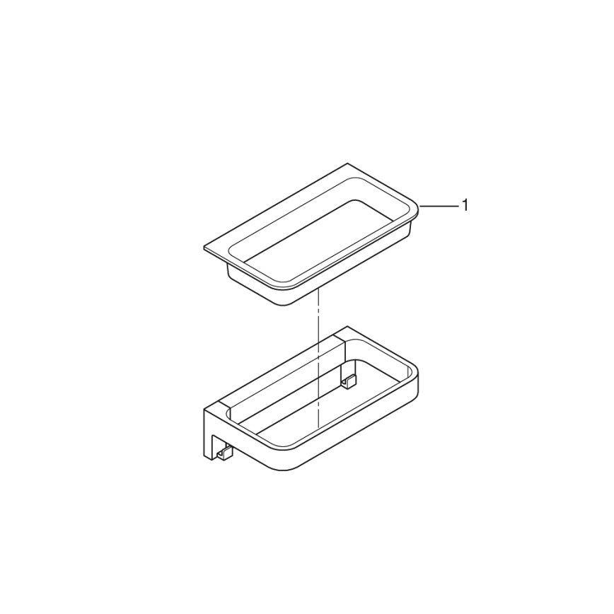 GROHE 41107DC0 - Mensola per doccia START CUBE 200 mm in acciaio inox