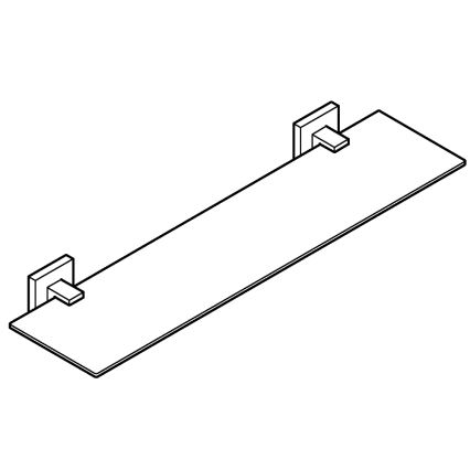 GROHE 41109000 - Mensola in vetro START CUBE 530 mm cromato lucido