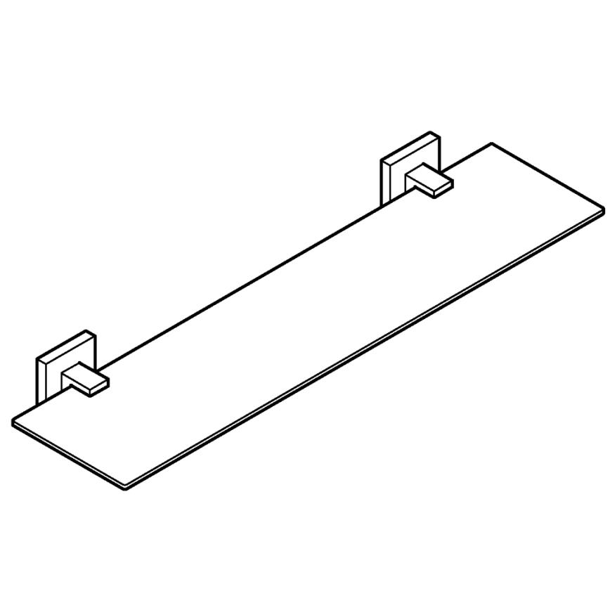 GROHE 41109000 - Mensola in vetro START CUBE 530 mm cromato lucido