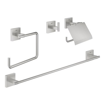 GROHE 41115DC0 - Set di accessori START CUBE 558 mm, finitura cromo lucido