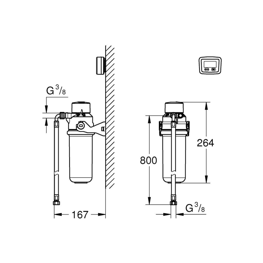 GROHE 41136000 - Filtre à charbon actif bleu