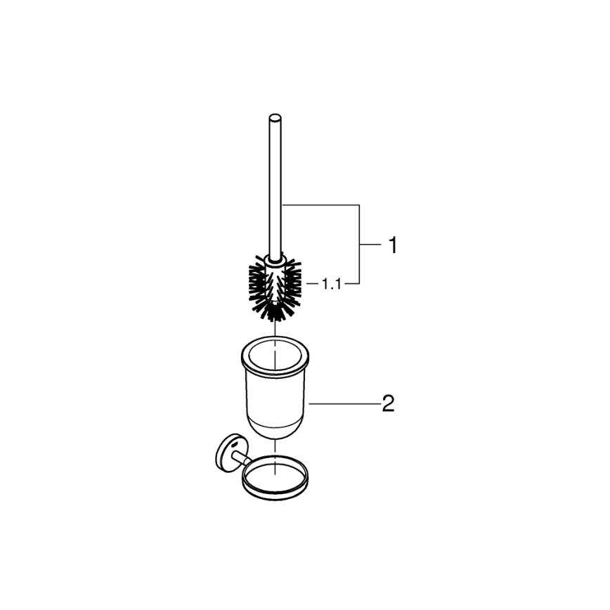GROHE 41169000 - START WC-Reinigungsset, matt/hochglanzverchromt