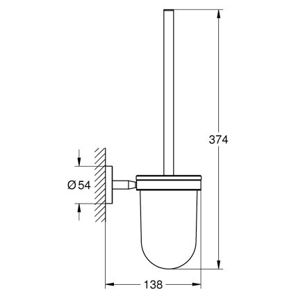 GROHE 41169000 - START WC-Reinigungsset, matt/hochglanzverchromt